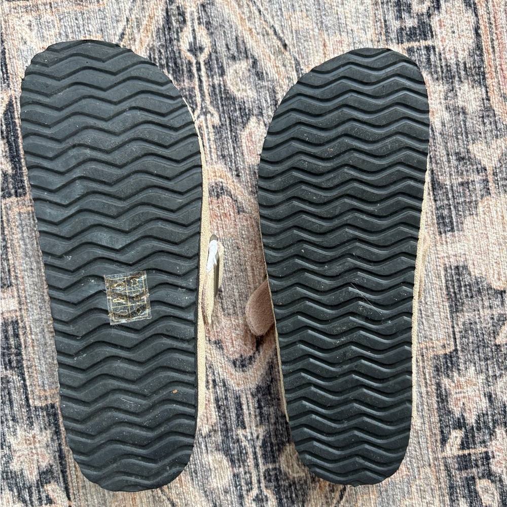 Suede Slip-On Buckle Clogs - Picture 3 of 4